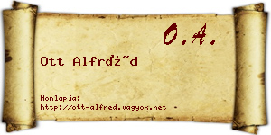 Ott Alfréd névjegykártya